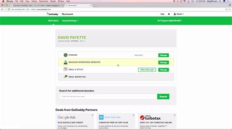 admin godaddy account.